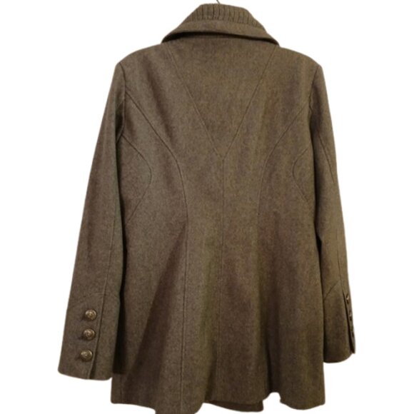 GUESS Women's Gray Double Breasted Pea Coat Size Large - Picture 6 of 8
